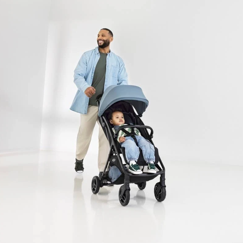 Compact Lightweight Stroller – Stormy Blue Foldable Travel Pushchair
