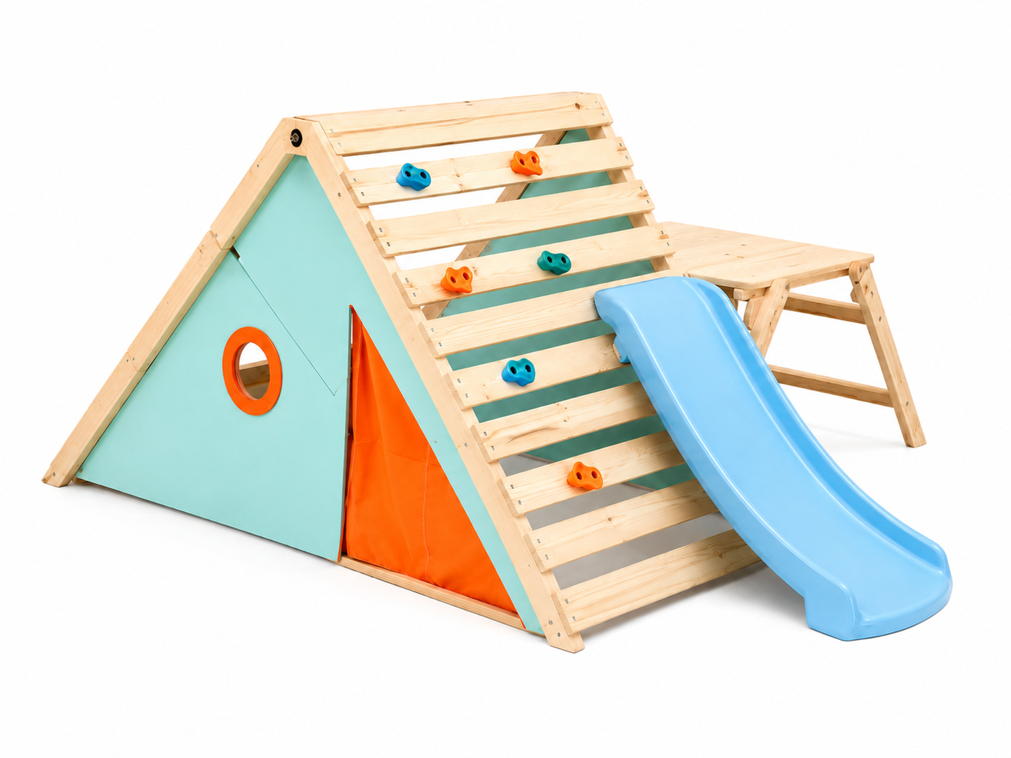Plum My First Wooden Playcentre – Kids Indoor & Outdoor Climbing Frame with Slide and Play Tent