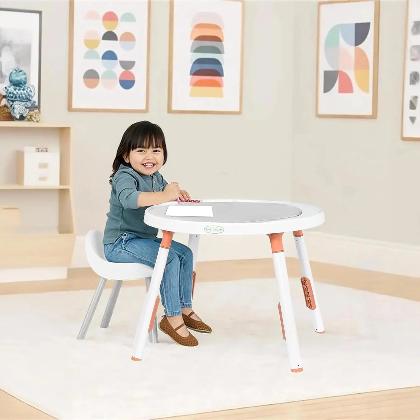 3-in-1 Baby Activity Centre Jumper & Play Table – 360° Rotating Seat with Interactive Toys