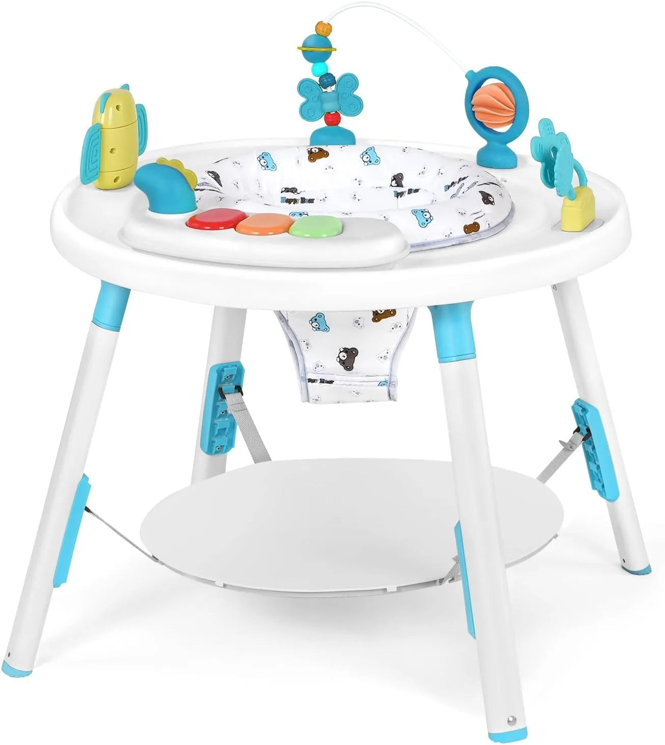 3-in-1 Baby Activity Centre Jumper & Play Table – 360° Rotating Seat with Interactive Toys
