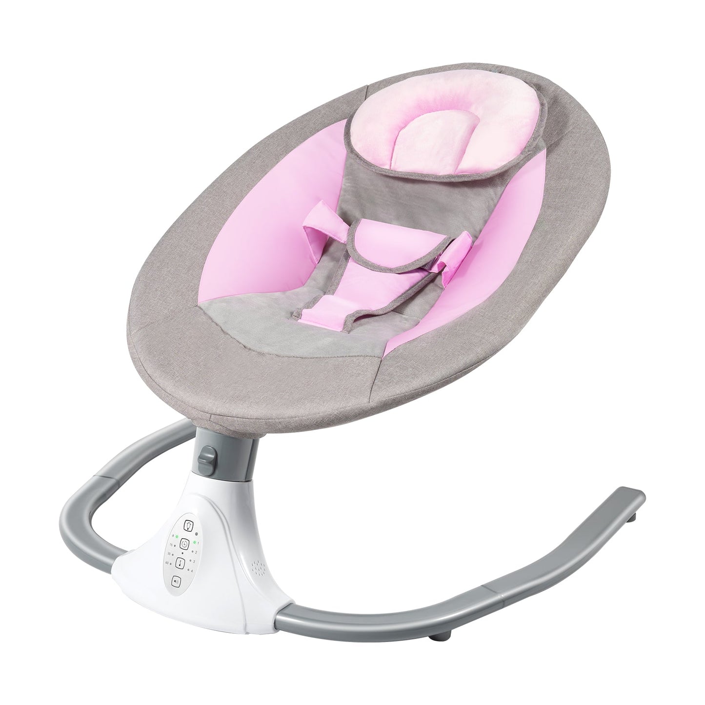 Infant baby swing with 4 speeds, 12 lullabies, 3-point harness and remote control