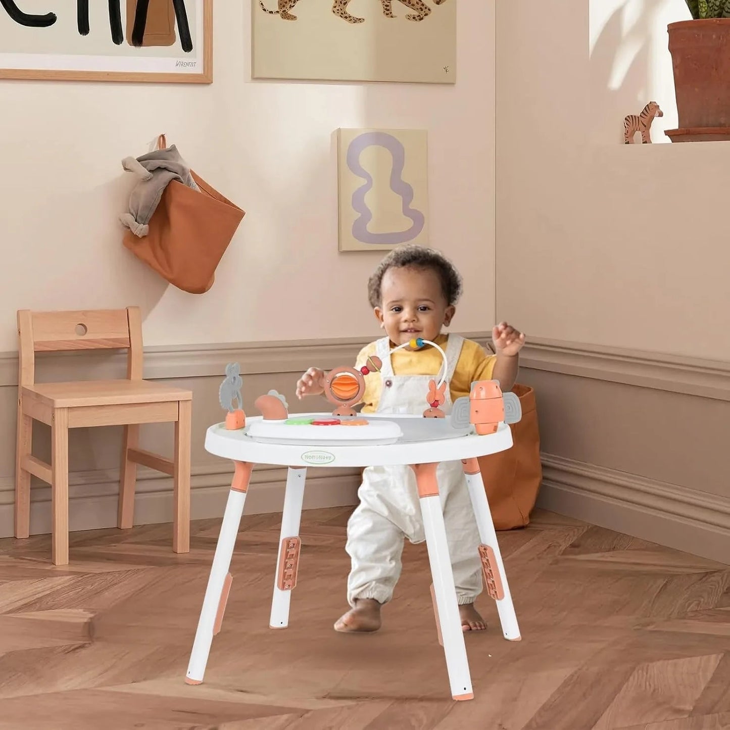 3-in-1 Baby Activity Centre Jumper & Play Table – 360° Rotating Seat with Interactive Toys